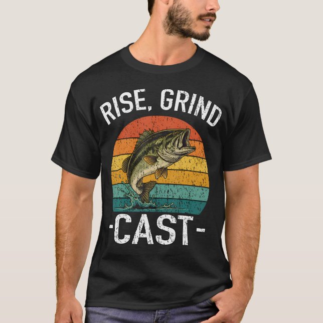 Camiseta Amante da Pesca Rise Grind Cast Quem Sabe de Peixe (Frente)