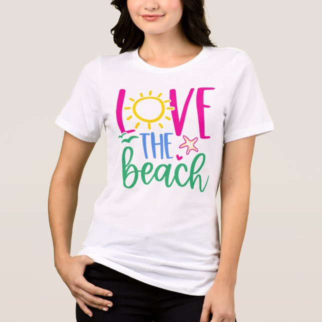 Camiseta Amante da Praia "Amo a Praia" (Frente)
