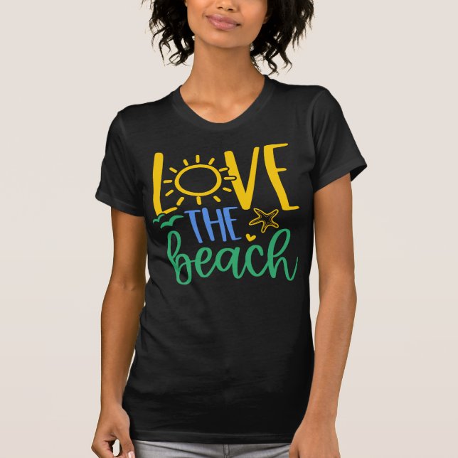 Camiseta Amante da Praia "Amo a Praia"  (Frente)