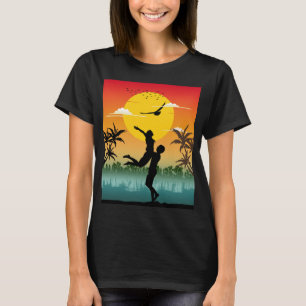 Camiseta Amante da Silhueta do Pôr do Sol Presente Romântic