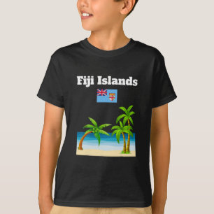 Camiseta Amante das Ilhas Fiji Viagem Lembrança Bandeira Fi