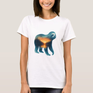 Camiseta Amante de Acampamento de Preguiça