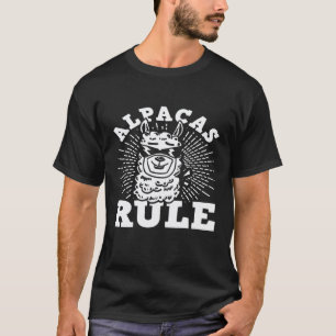 Camiseta Amante de Alpaca Desenho de Lhama Alpacas Regem Pr