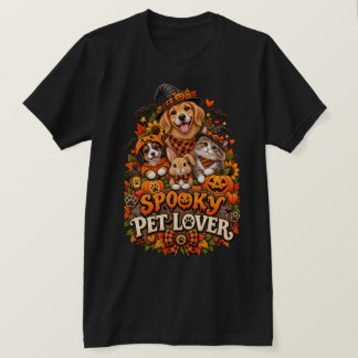 Camiseta Amante de Animais de Estimação Assustador, Abóbora