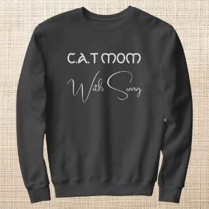 Camiseta Amante de Animais de Estimação Script Branco Gata