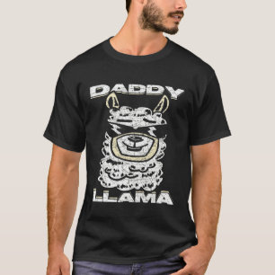 Camiseta Amante de Animais Fofos Alpaca Llama Papai Pai Pai