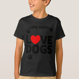 Camiseta Amante de animais meta de vida amar cães cachorrin