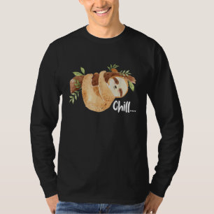 Camiseta Amante de Animais Silvestres Preguiça Relaxada Man