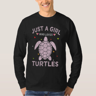 Camiseta Amante De Animais Tartaruga Apenas Uma Garota Que