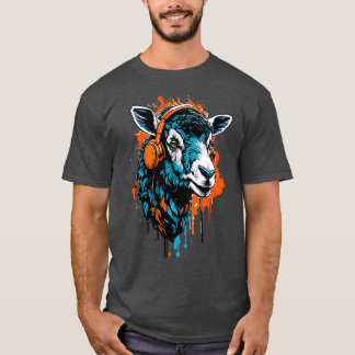 Camiseta Amante de arte engraçado de ovelha