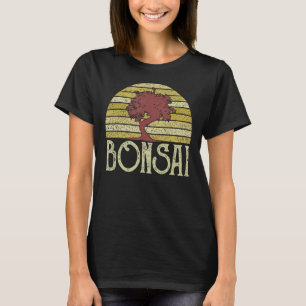 Camiseta Amante de Árvore Bonsai Retro Japonês Planta Gar