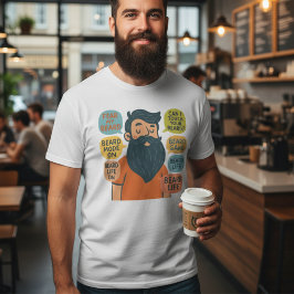 Camiseta Amante de barba engraçada