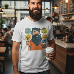 Camiseta Amante de barba engraçada