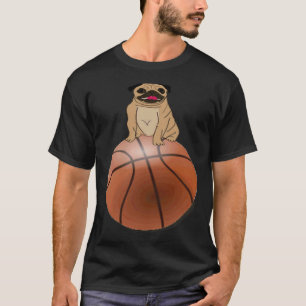 Camiseta Amante de Basquete e Cachorro Pug 595