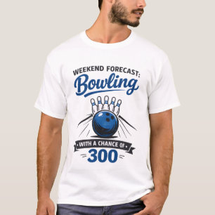 Camiseta Amante de boliche engraçado bola e pinos ditado
