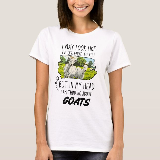 Camiseta Amante de Cabra Engraçado (Frente)