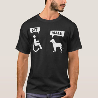 Camiseta Amante de Cachorro Engraçado Sentar Cadeira de Rod