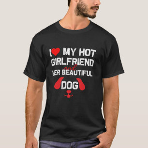 Camiseta Amante de Cachorro Eu Amo Meu Dia de os namorados