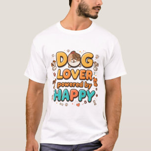 Camiseta Amante de Cachorro Motivado por Design Feliz