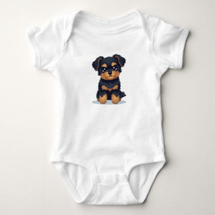 Camiseta Amante de Cachorro Pelo Longo Preto e Mar