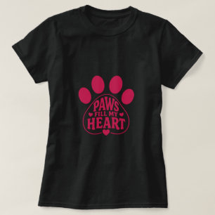 Camiseta Amante de Cachorro - Presente de Pegada d