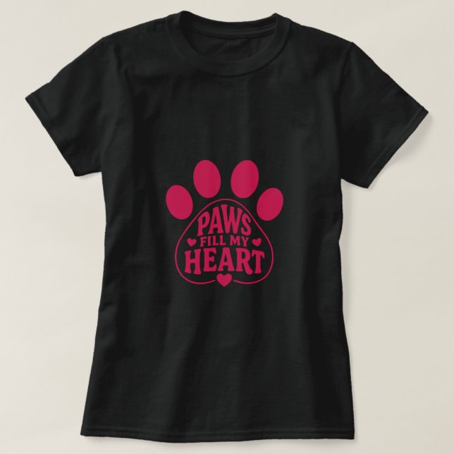 Camiseta Amante de Cachorro - Presente de Pegada d (Frente do Design)