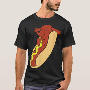 Camiseta Amante de Cachorro Quente Dachshund Cachorro Quent