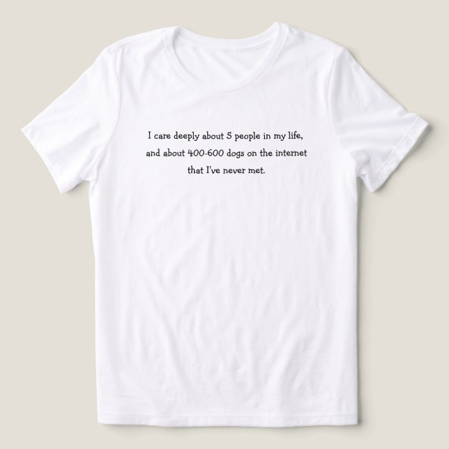 CAMISETA AMANTE DE CÃES  (Design frontal)