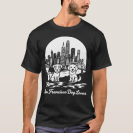 Camiseta Amante de Cães da Cidade de São Francisco Califórn
