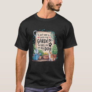 Camiseta Amante de Cães de Jardim Jardineiro e Local de Enc