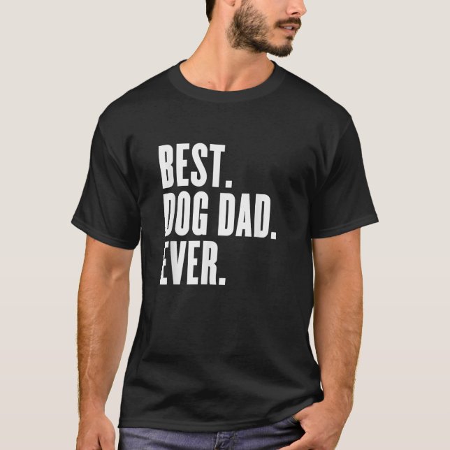 Camiseta Amante De Cães Engraçado Melhor Pai De Cachorro (Frente)
