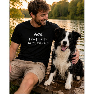 Camiseta Amante de Cães Personalizado Lago Dentro Banho F