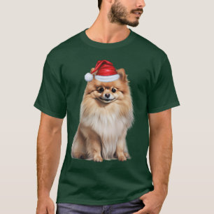 Camiseta Amante de cães Pomerânia Natal engraçado