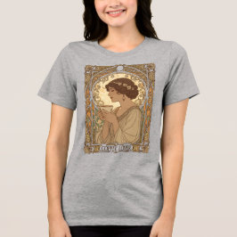 Camiseta Amante de Café e Ilustração Art Nouveau da Naturez