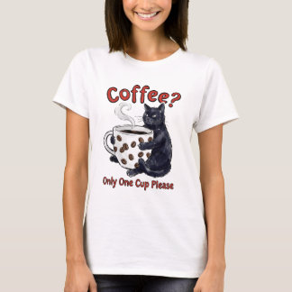 Camiseta Amante de Café Gato Sarcasmo