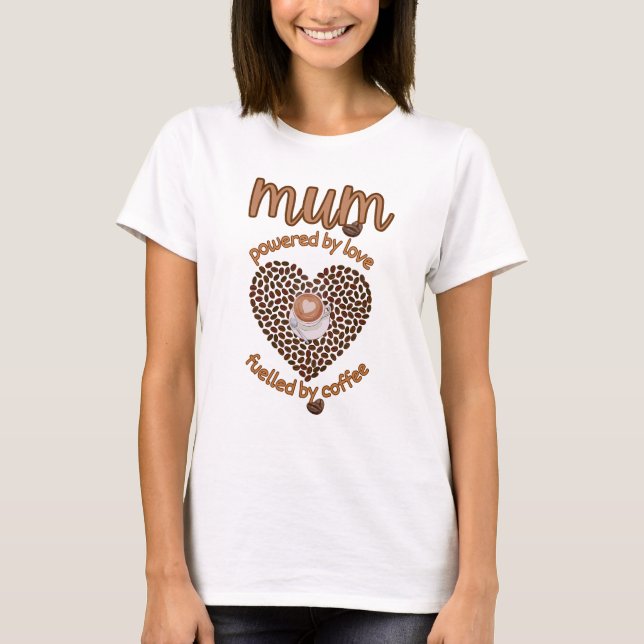 Camiseta amante de café mãe, doce de café (Frente)