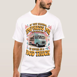Camiseta Amante de Caminhão de Comida Divertido Retro Groov