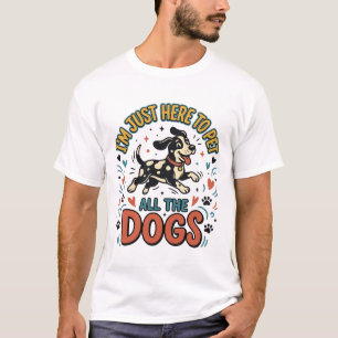 Camiseta Amante de Cão Engraçado Vintage Pet Todos os Cães 