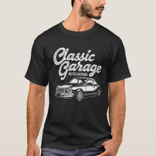 Camiseta Amante de Carro Gráfico Retro Mecânico de Veículos