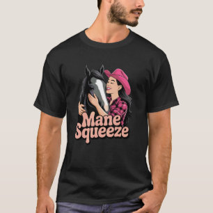 Camiseta Amante de Cavalo Cowgirl Western Rodeio Cavalgada