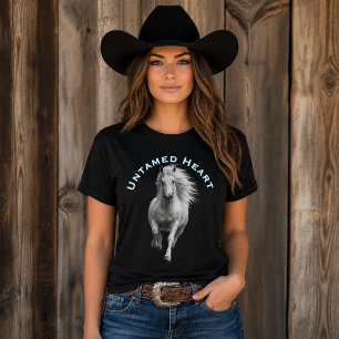 Camiseta Amante de Cavalo de Coração Indomável