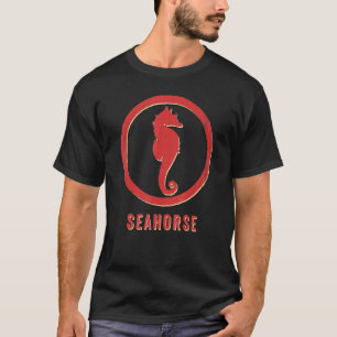 Camiseta Amante de Cavalo-Marinho Estilo Vintage Retro Anim