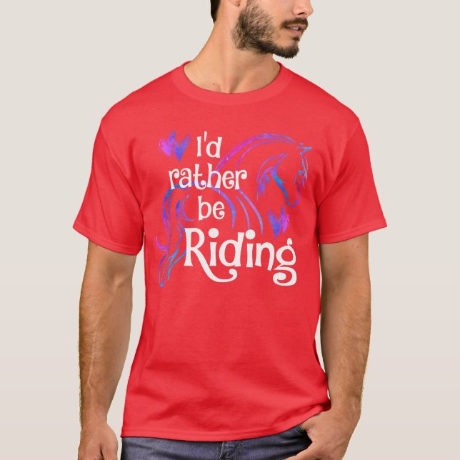 Camiseta Amante de Cavalos ID DE PREFERÊNCIA ESTAR CAVALGAN (Frente)