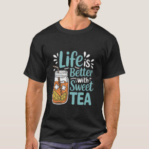 Camiseta Amante de Chá Doce Gelado Mulheres Homens Crianças