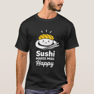 Camiseta amante de comida engraçada Sushi Japonês Faz Miso
