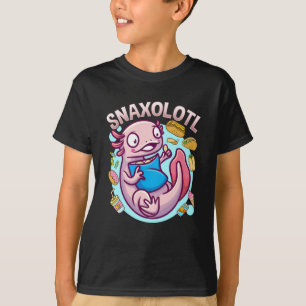 Camiseta Amante de Comida Kawaii Axolotl, Anfíbio