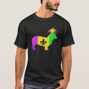 Camiseta Amante de Corgi Engraçado Festa de Carnaval Mardi