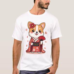 Camiseta Amante de Corgi Geisha Galês