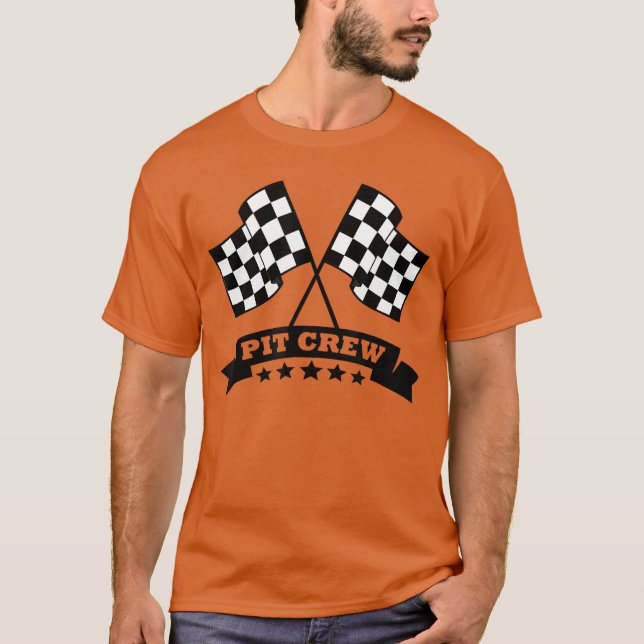 Camiseta Amante de Corrida da Equipe de Pit para Festas de  (Frente)