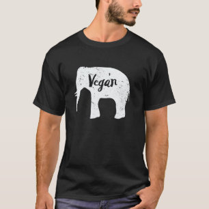 Camiseta Amante de Elefante Vegano Herbívoro à Base de Plan